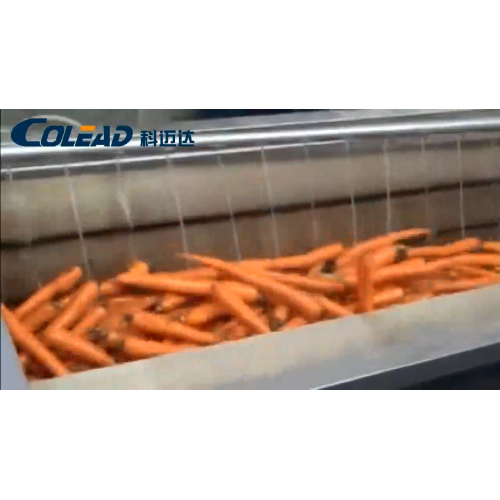 Carrot V Shape Brush Roller Peeling Machine